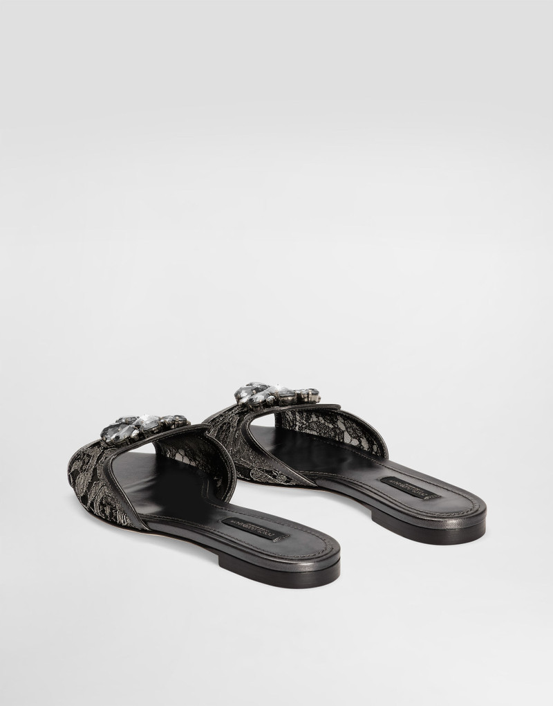 Dolce & Gabbana Slippers in lace with crystals outlook