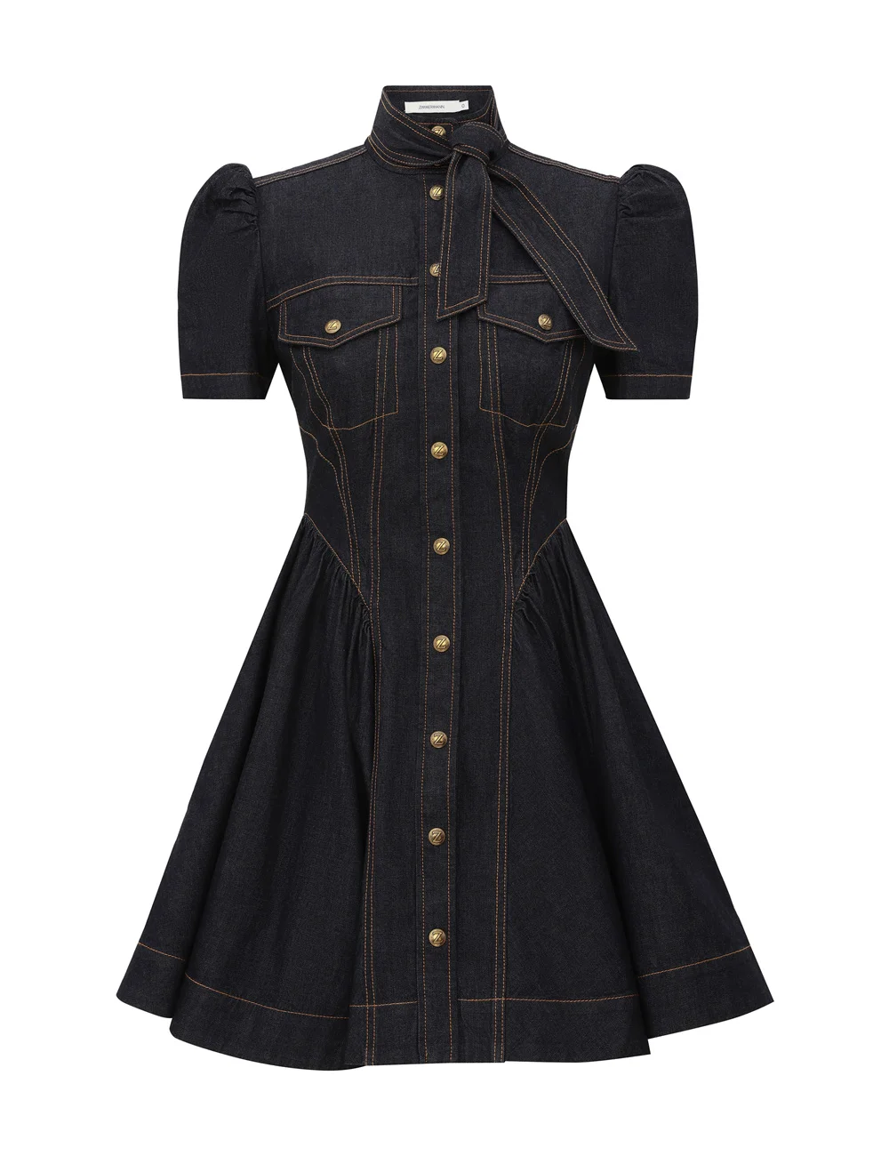 DENIM CORSET MINI DRESS - 1