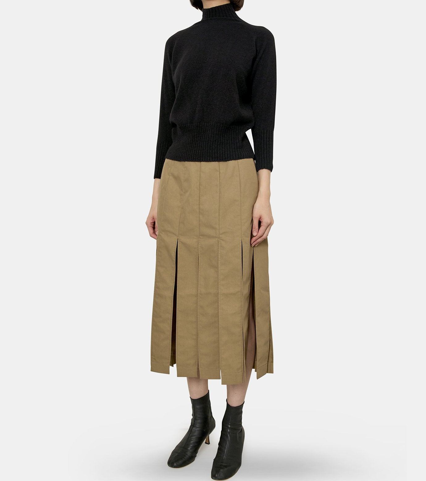 Back Ribbon Dtl High Neck Cashmere - 4