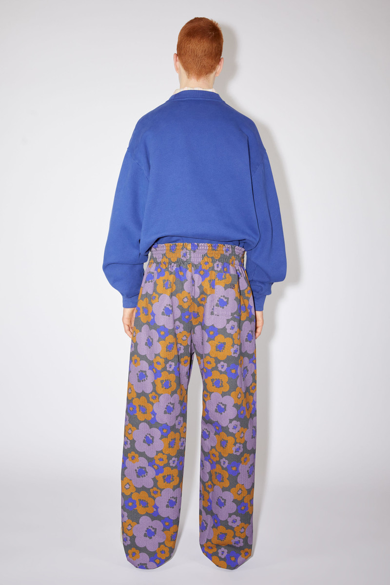 Flower print trousers - Purple/brown 3