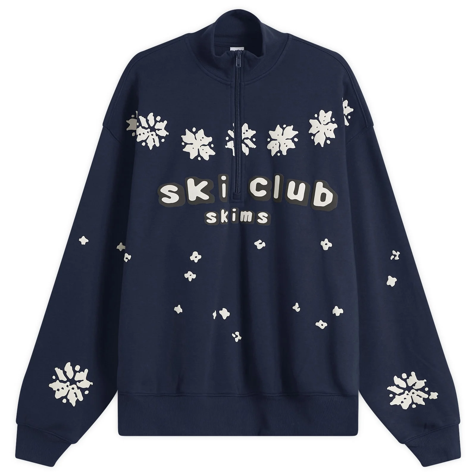 SKIMS x CPFM Cotton Fleece Classic Mock Neck Quarter Zip - 1