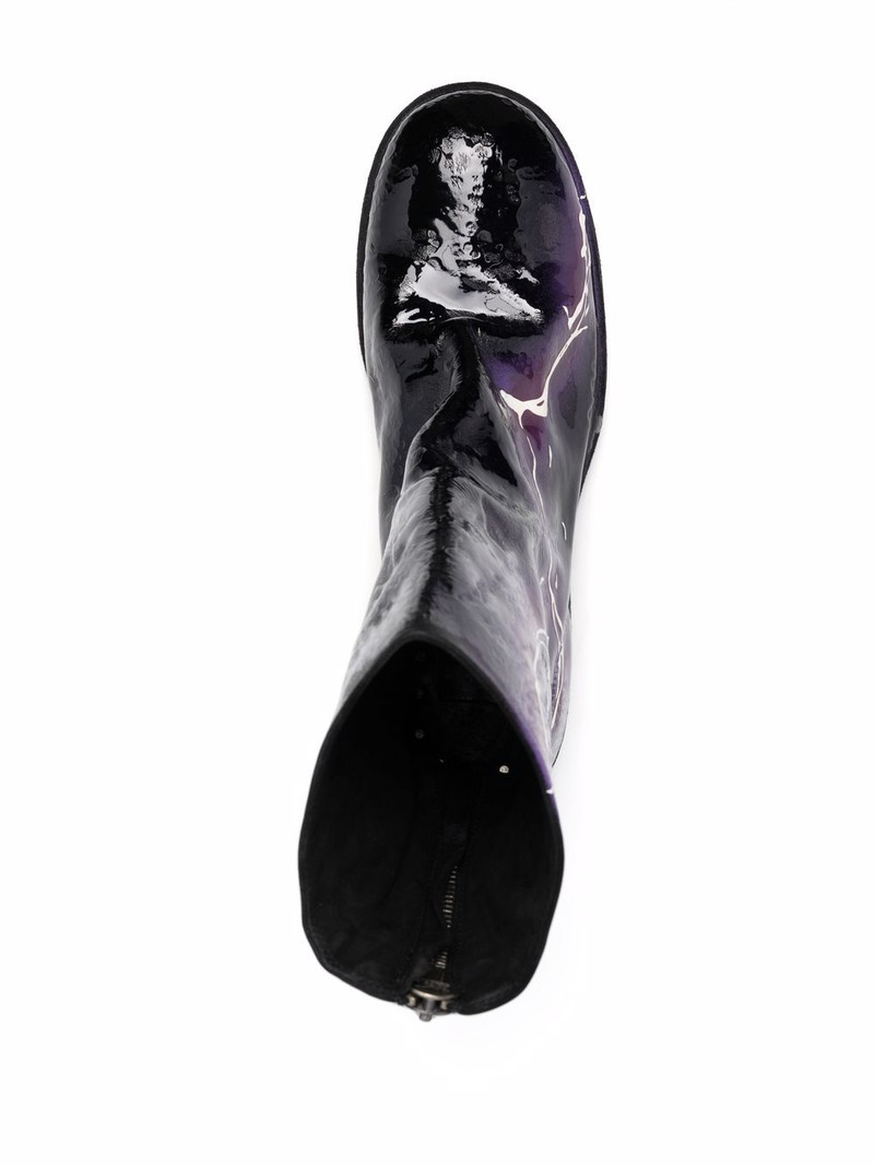 high-shine finish ankle boots 4