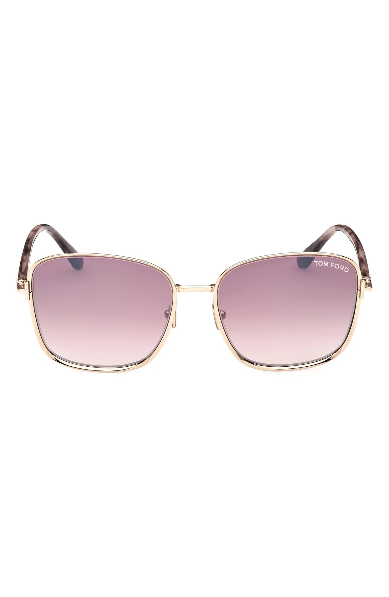 Fern 57mm Square Sunglasses in Shiny Rose Gold Rose /Rose - 1