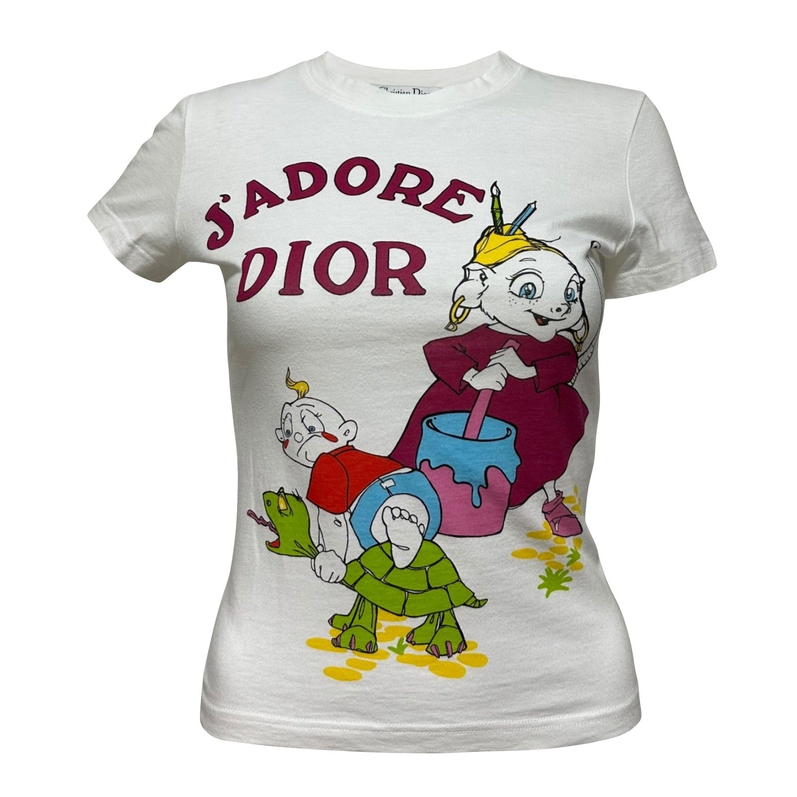 CHRISTIAN DIOR Spring Summer 2002 Cartoon "J'ADORE DIOR" T-Shirt - 1