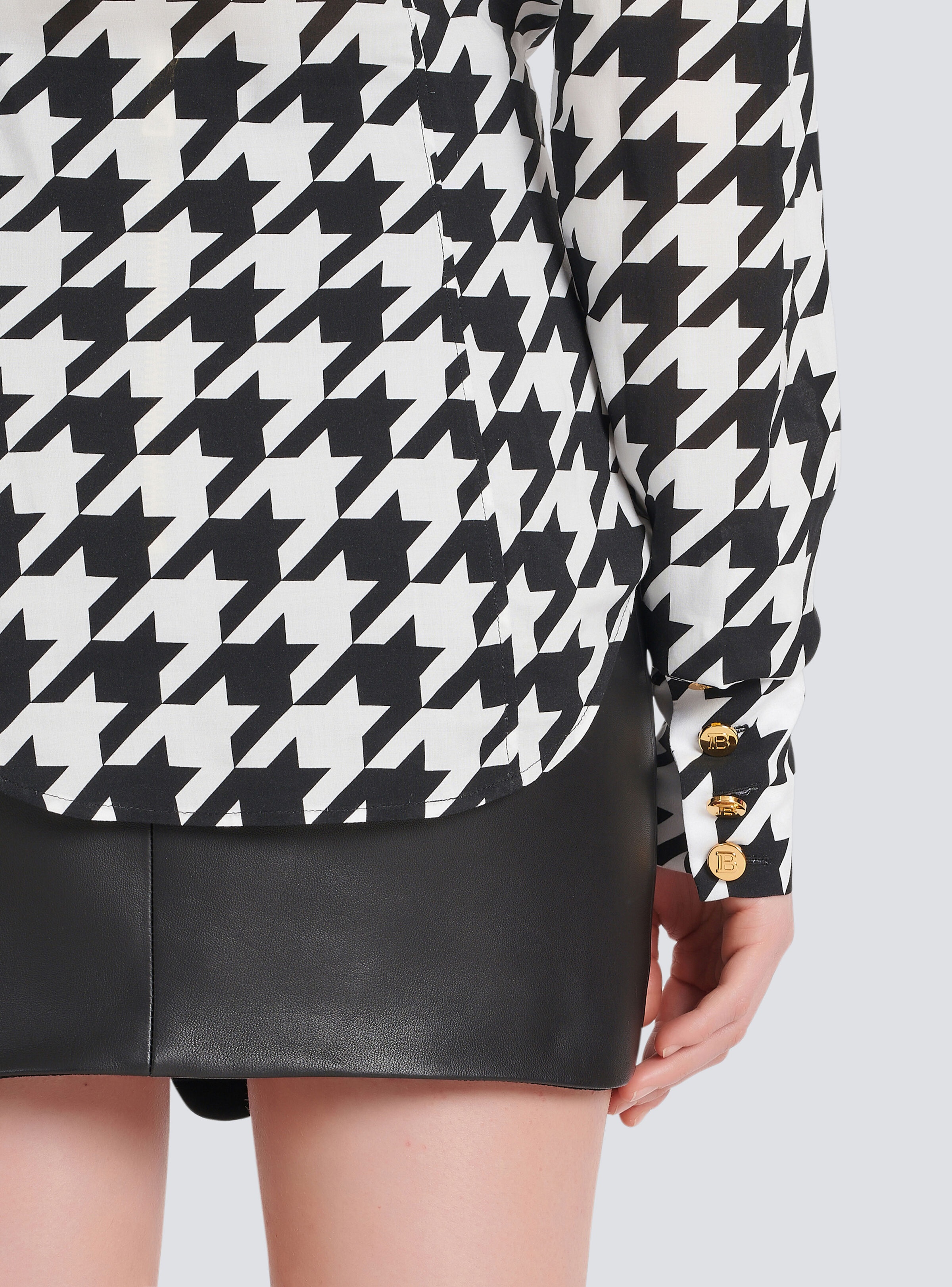 Houndstooth print shirt - 8