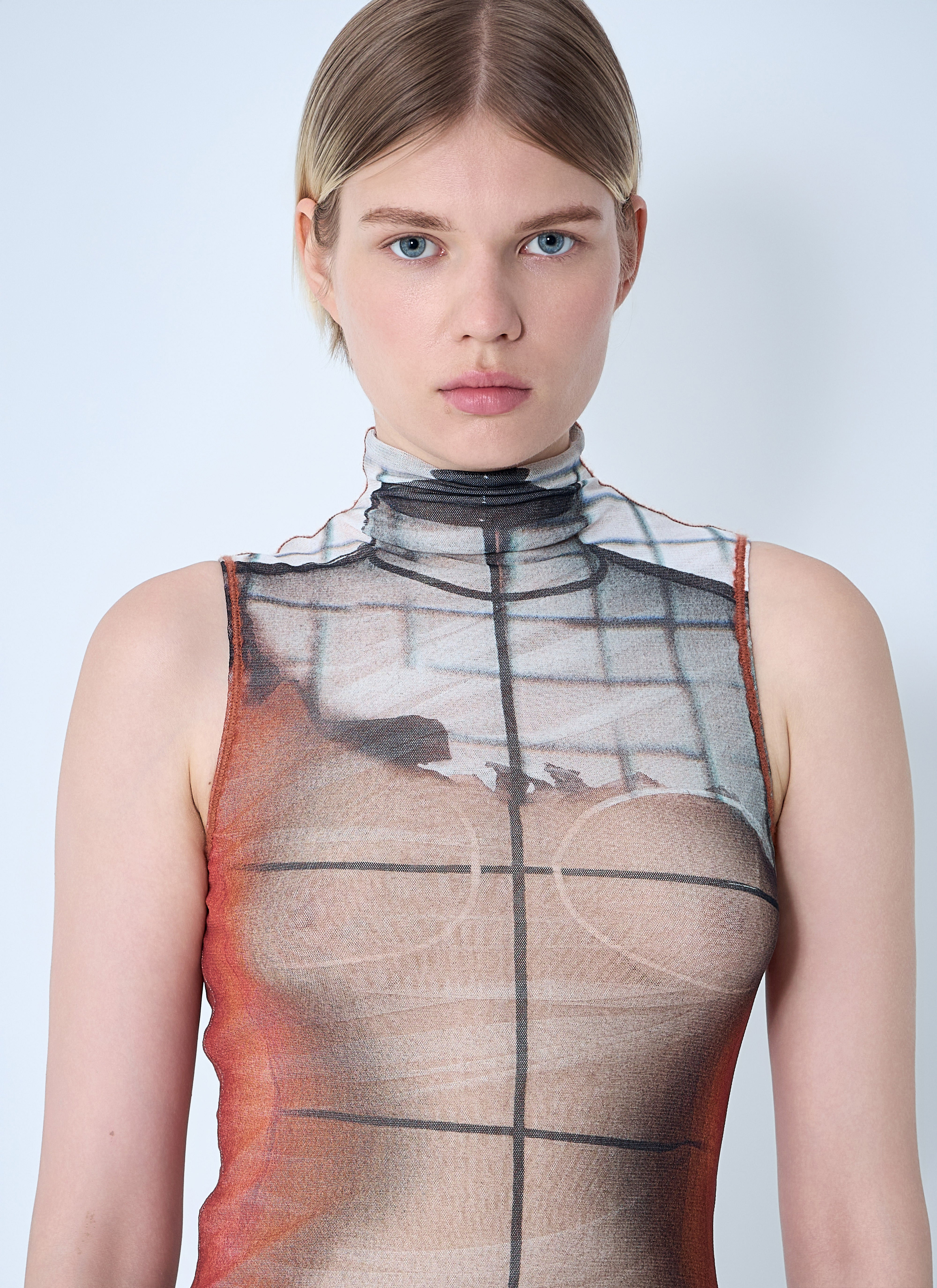 Jean Paul Gaultier Women Fire Mesh Tank Top - 5