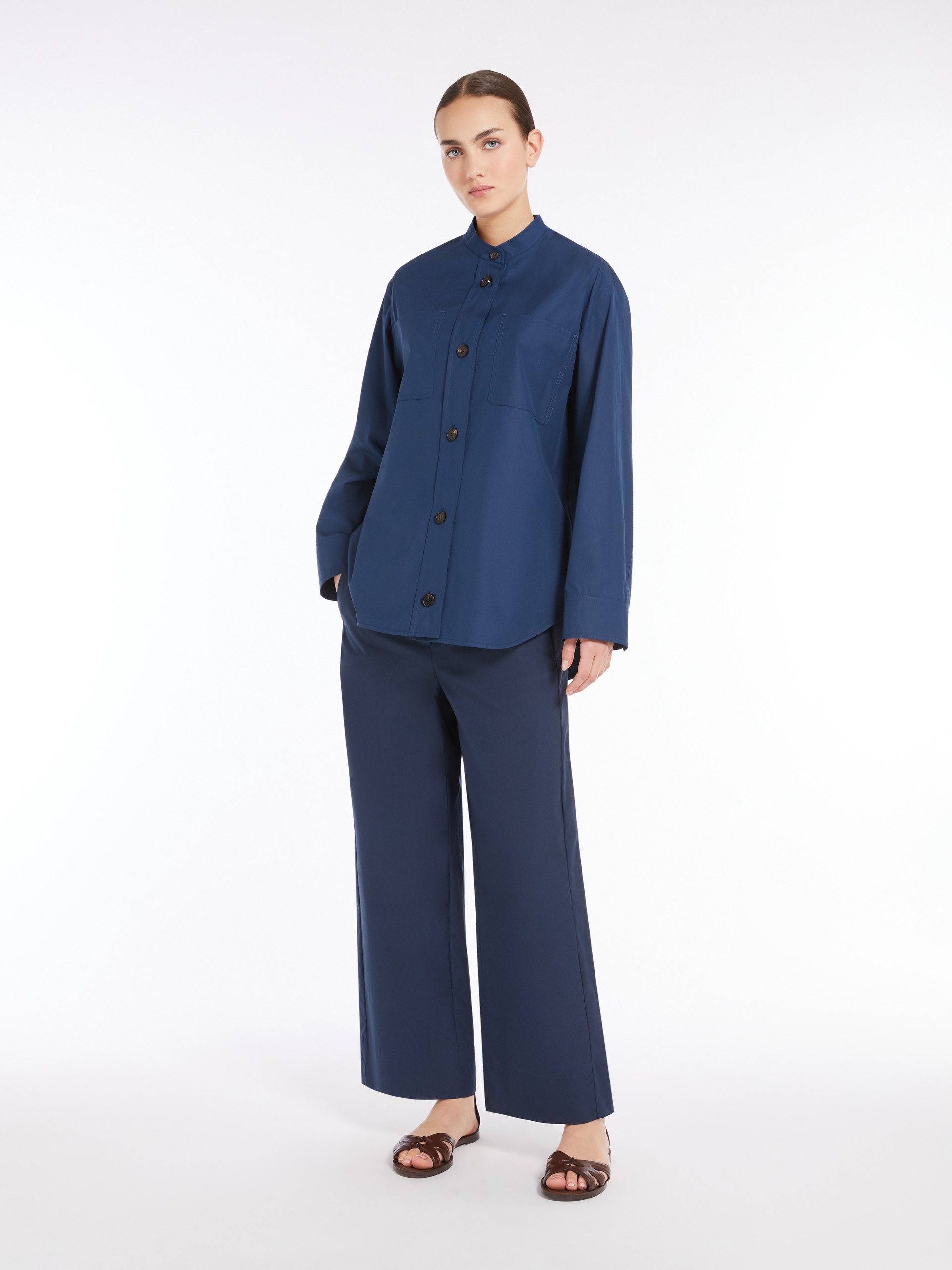 DORIS Cotton Mandarin-neck shirt - 2