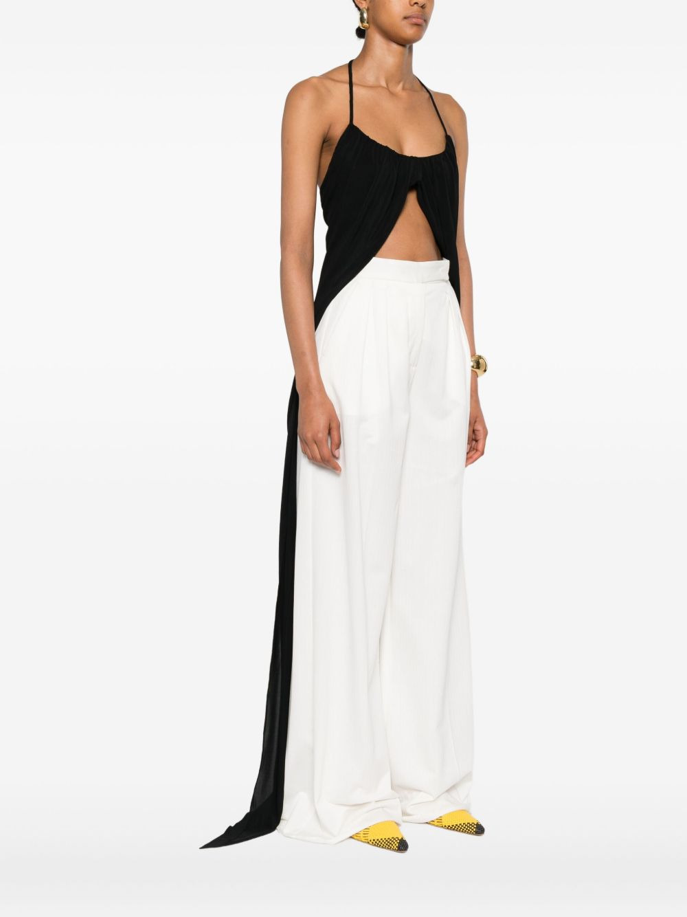 cut-out halter neck top - 3
