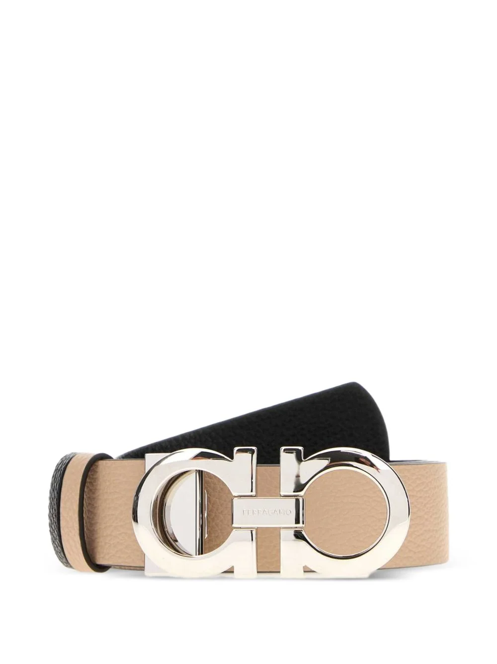 Gancini grained-leather belt - 1
