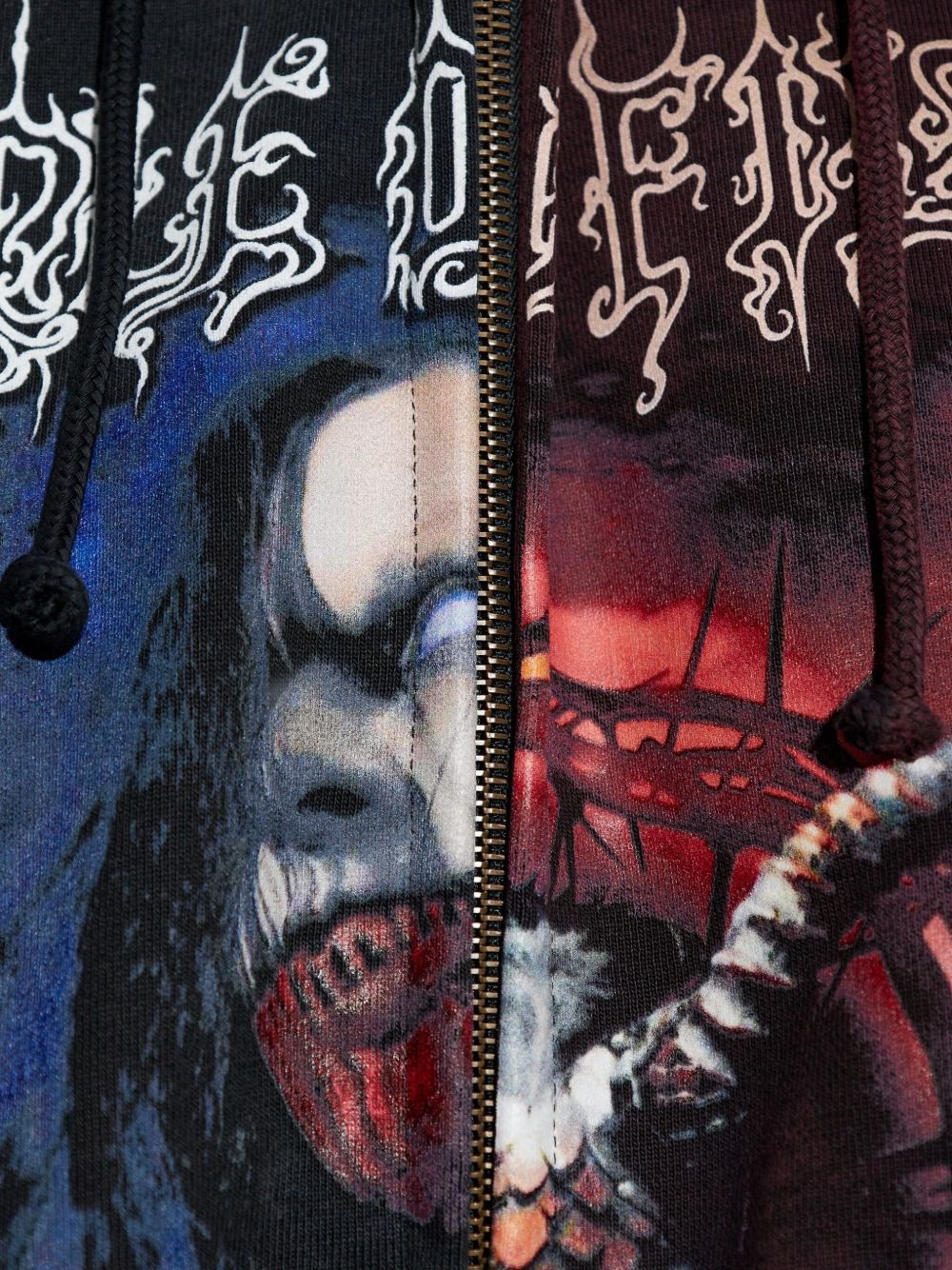 graphic-print zip-up hoodie - 5