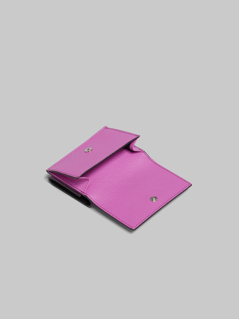 PINK LEATHER TRIFOLD WALLET WITH MARNI MENDING 5
