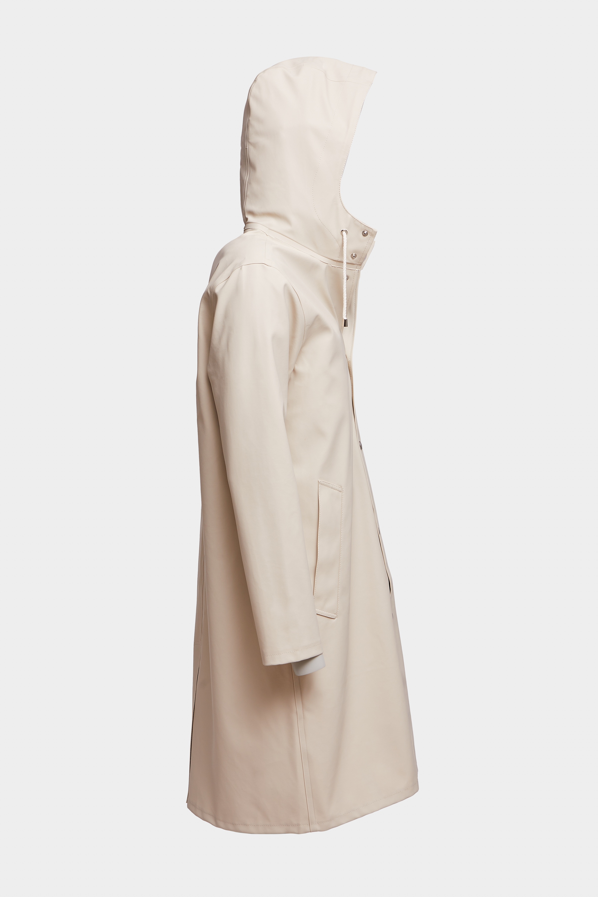 Stockholm Long Raincoat Oyster - 5