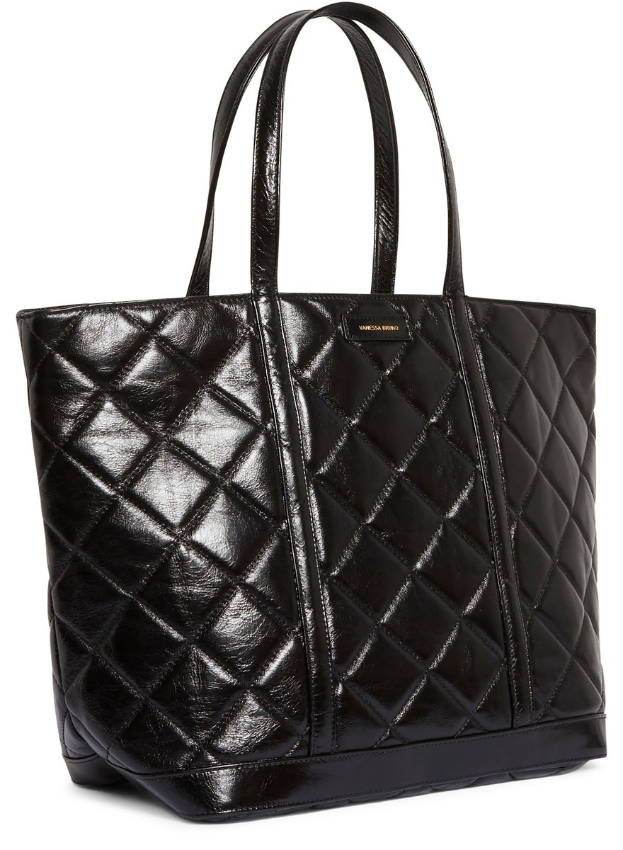 XL quilted leather tote bag - 3