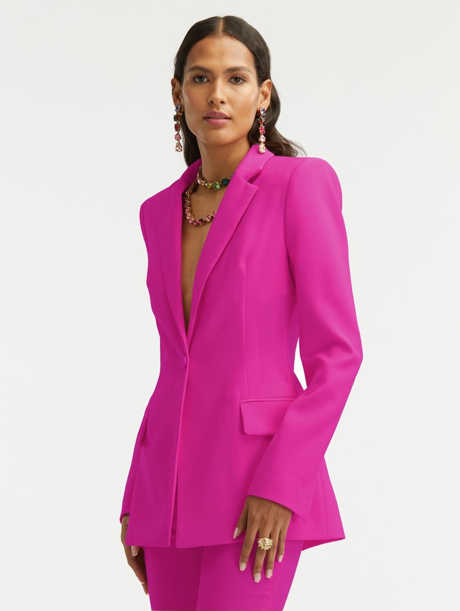 BUTTON FRONT BLAZER - 1