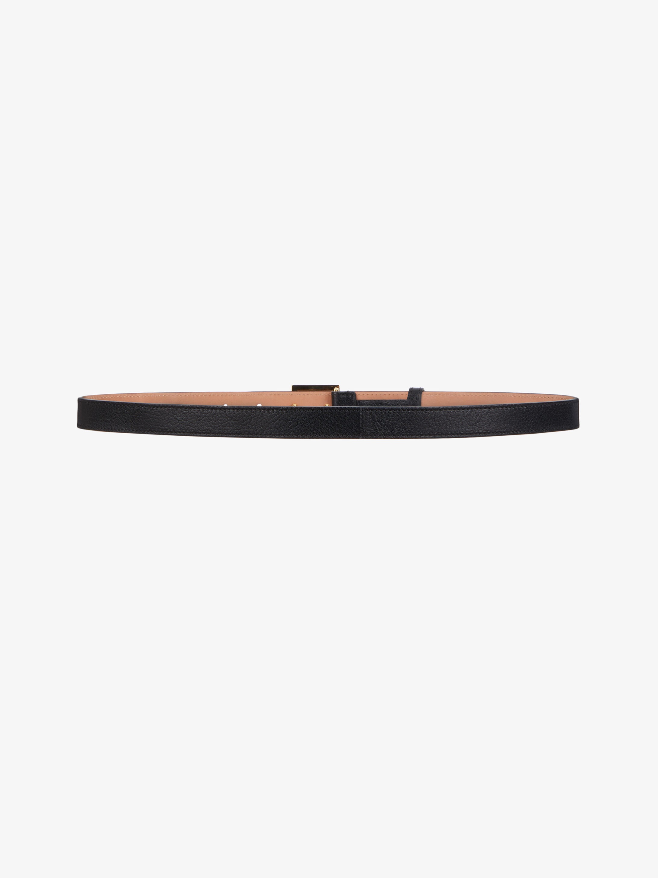 Thin double G belt in grained leather - 3