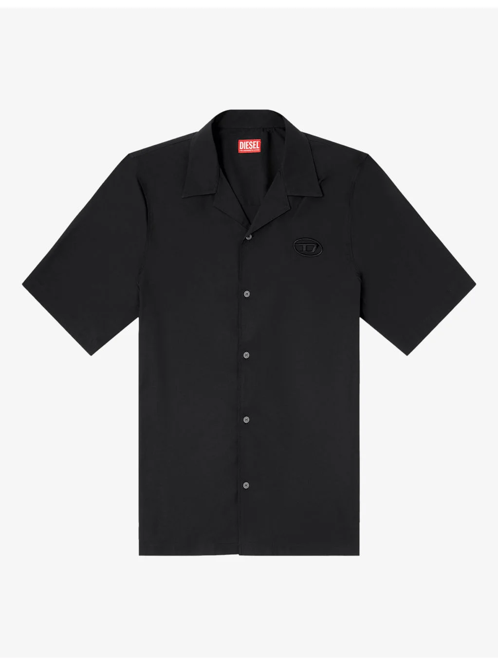 Embroidered-Logo Short-Sleeve Stretch-Cotton Poplin Shirt - 1