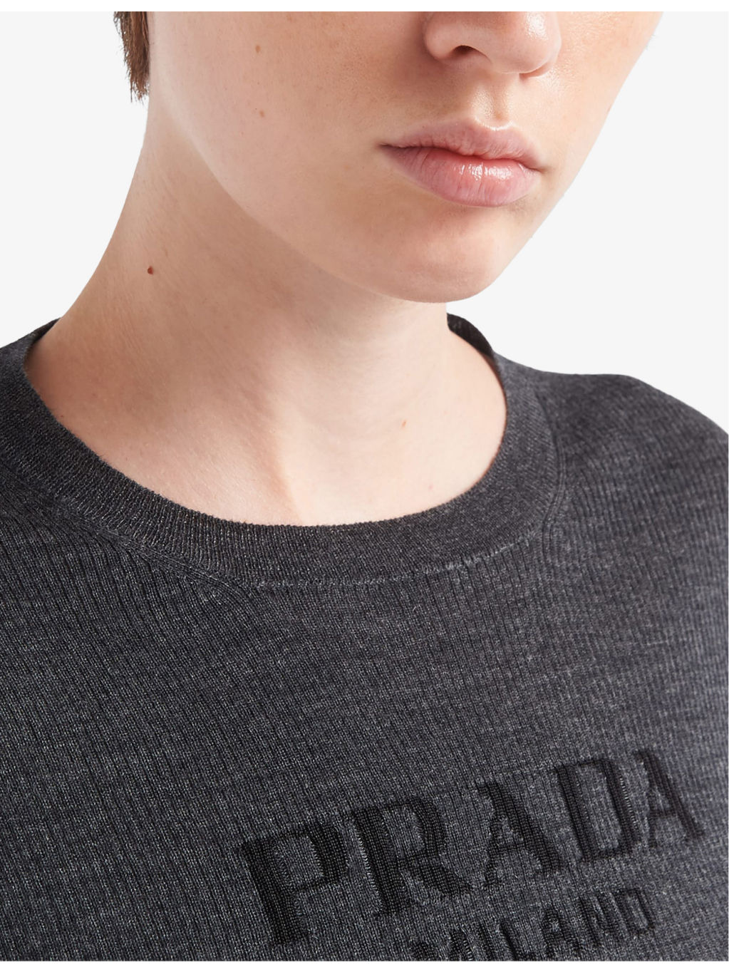 Superfine crew-neck wool knitted jumper - 5