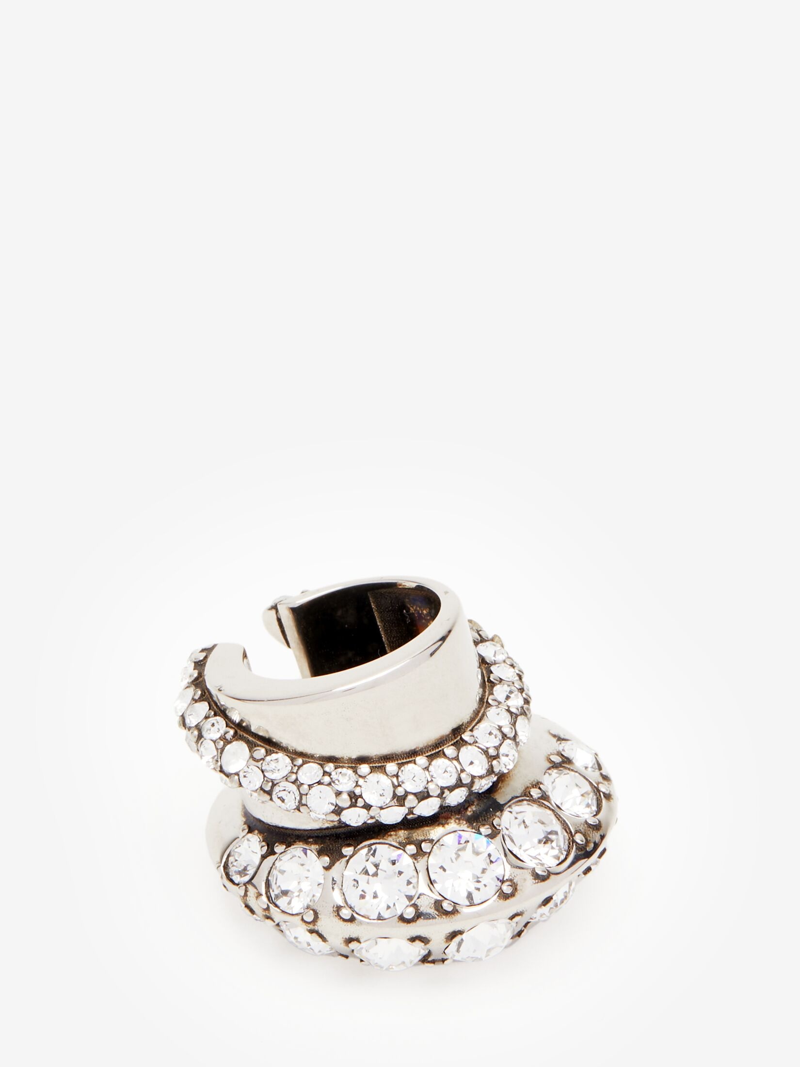 Women's Jewelled Accumulation Ear Cuff in Antique Silver - 2