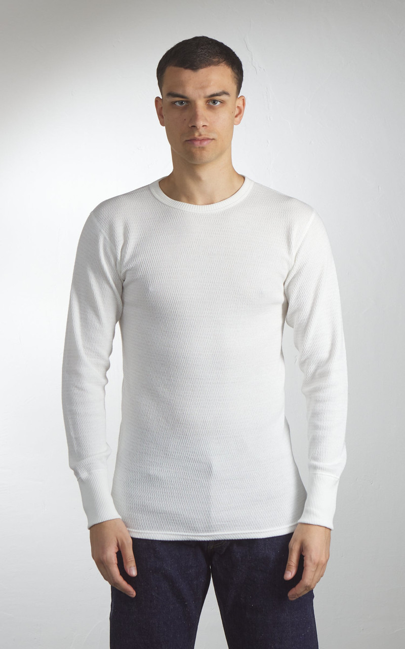 Warehouse & Co. WAREHOUSE & CO. LOT 5903 CREWNECK WAFFLE LS T-SHIRT OFFWHITE outlook
