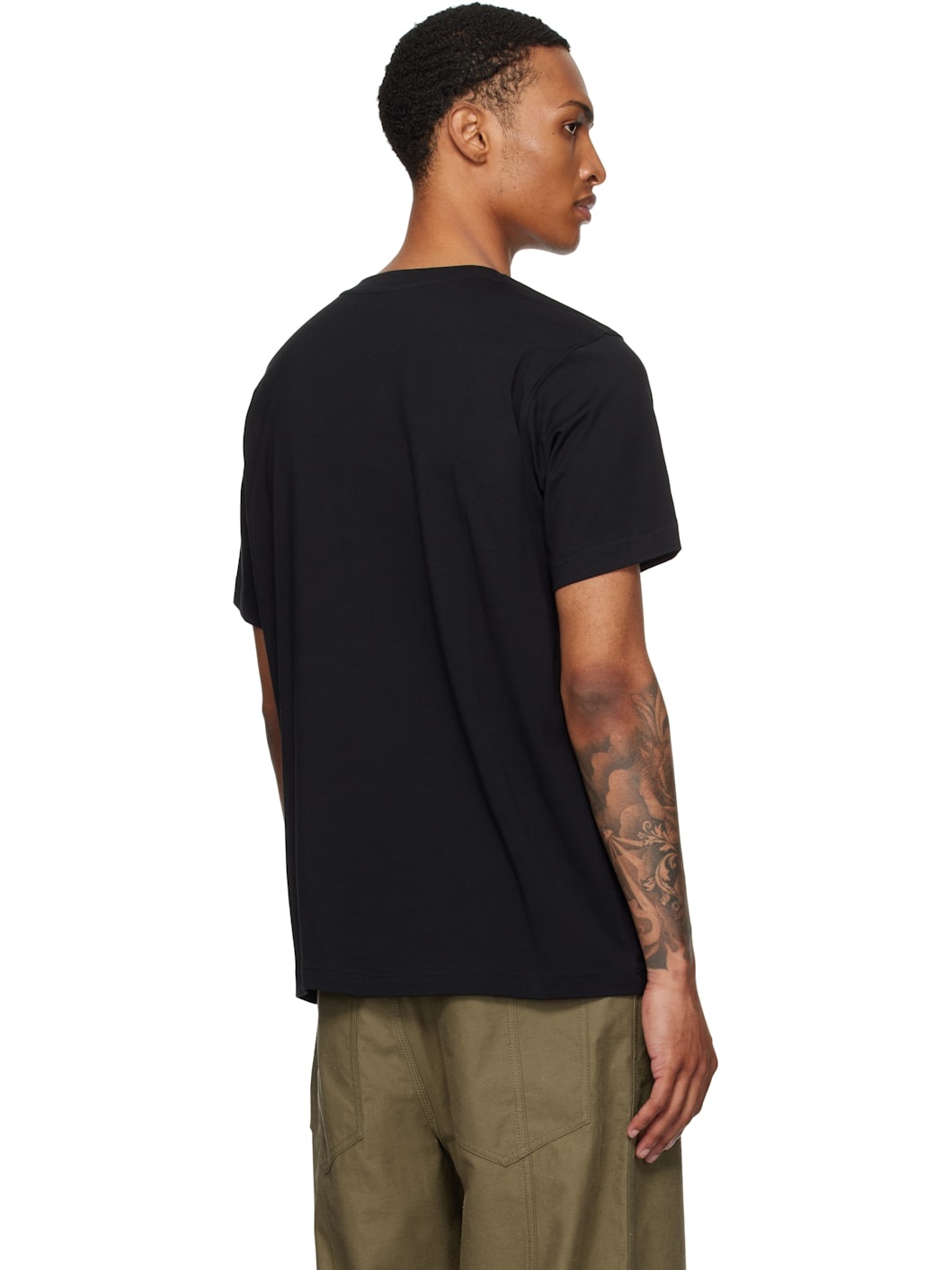 Black Organic Cotton Teddy Bear  T-Shirt - 3