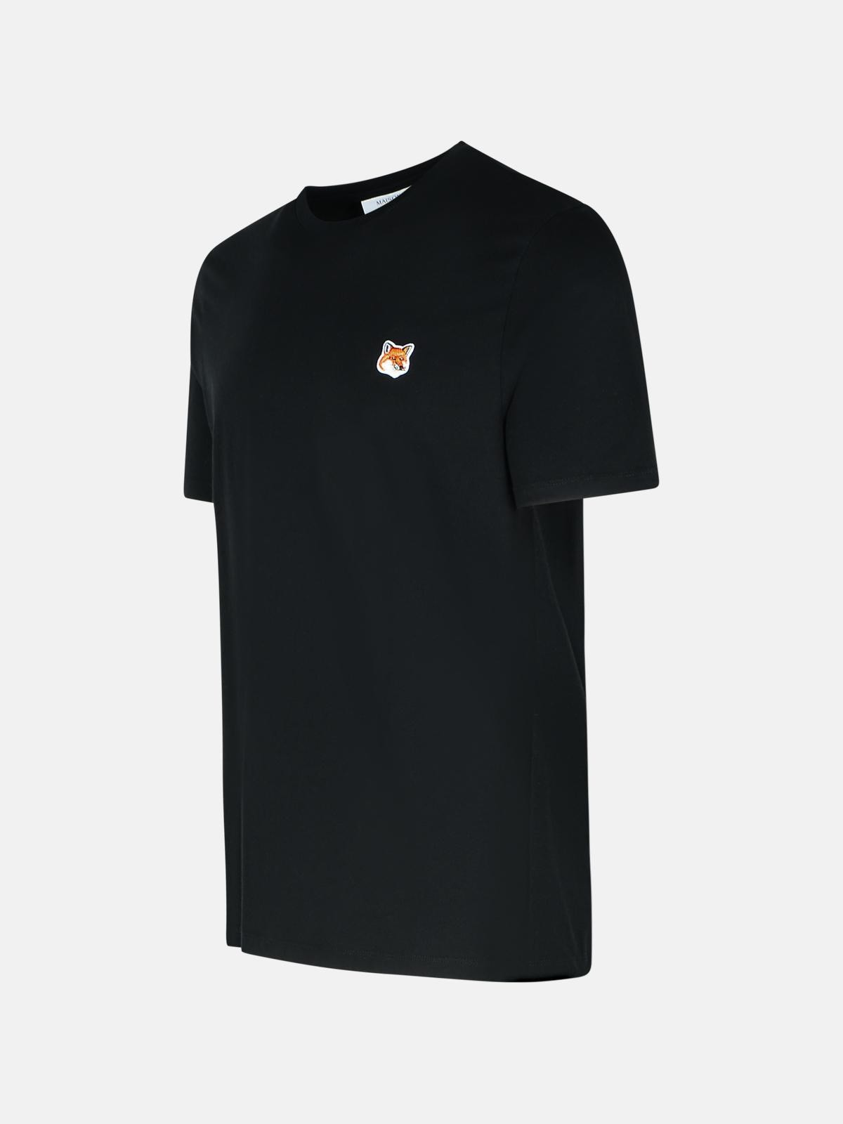 'FOX HEAD' BLACK COTTON T-SHIRT - 2