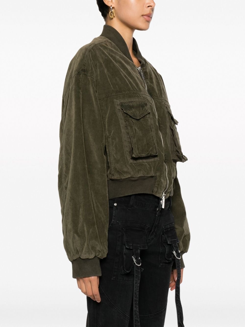 cropped bomber jacket - 3