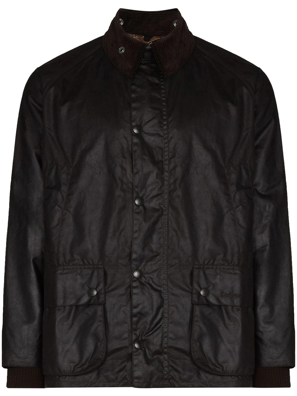 faux-leather snap-button jacket - 1