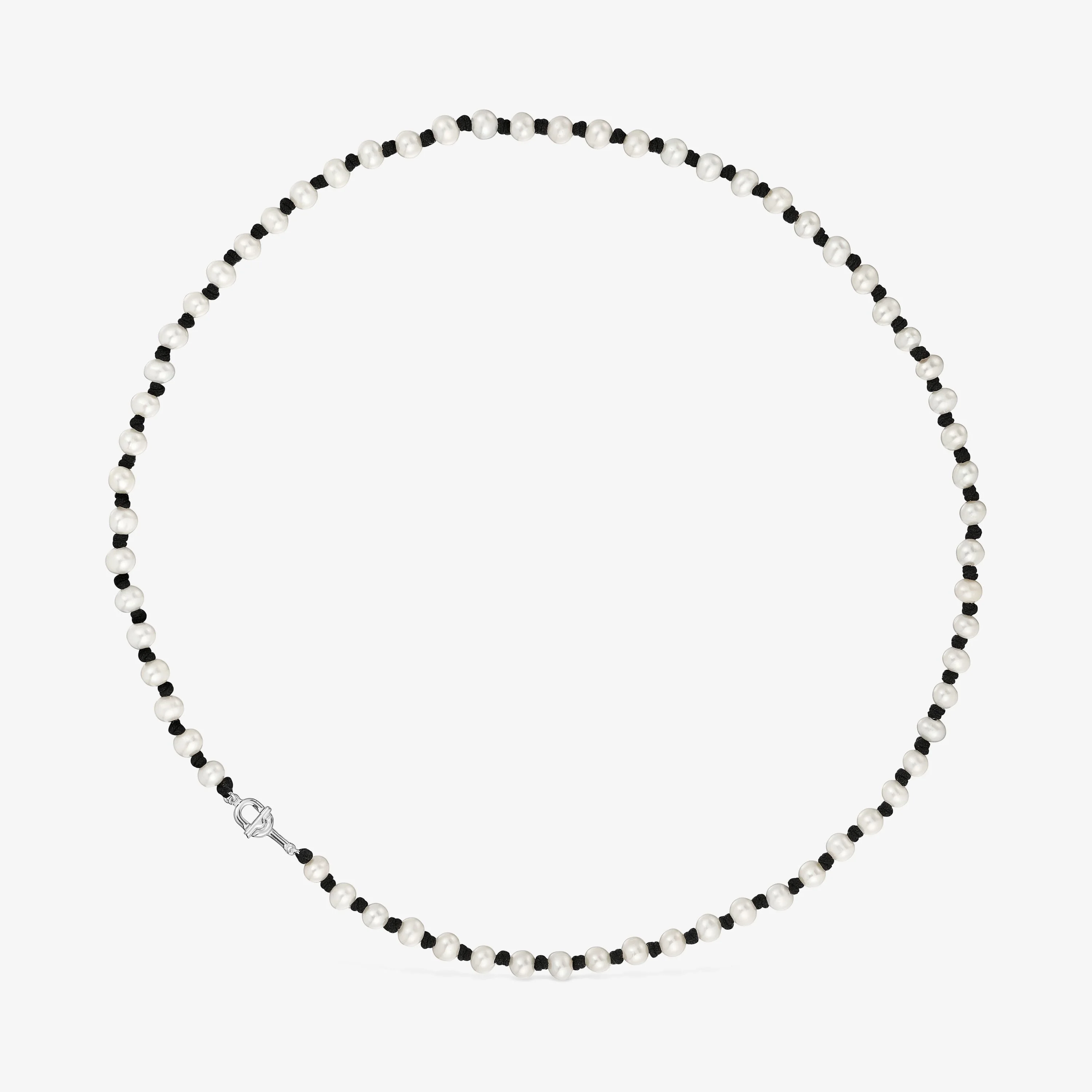 50 cm black nylon necklace with cultured pearls TOUS MANIFESTO - 1