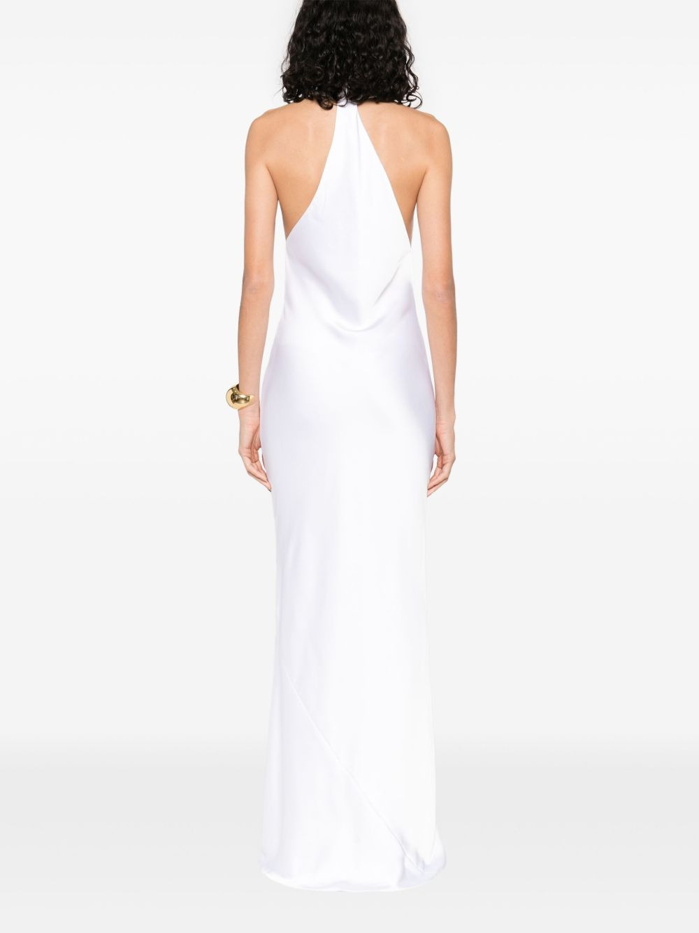 halter drape gown - 4