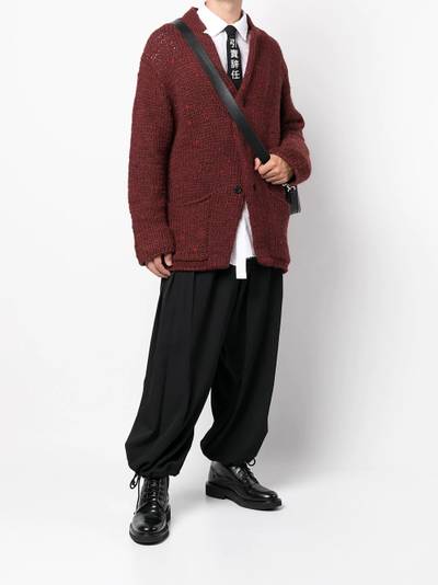 Yohji Yamamoto buttoned-up wool cardigan outlook