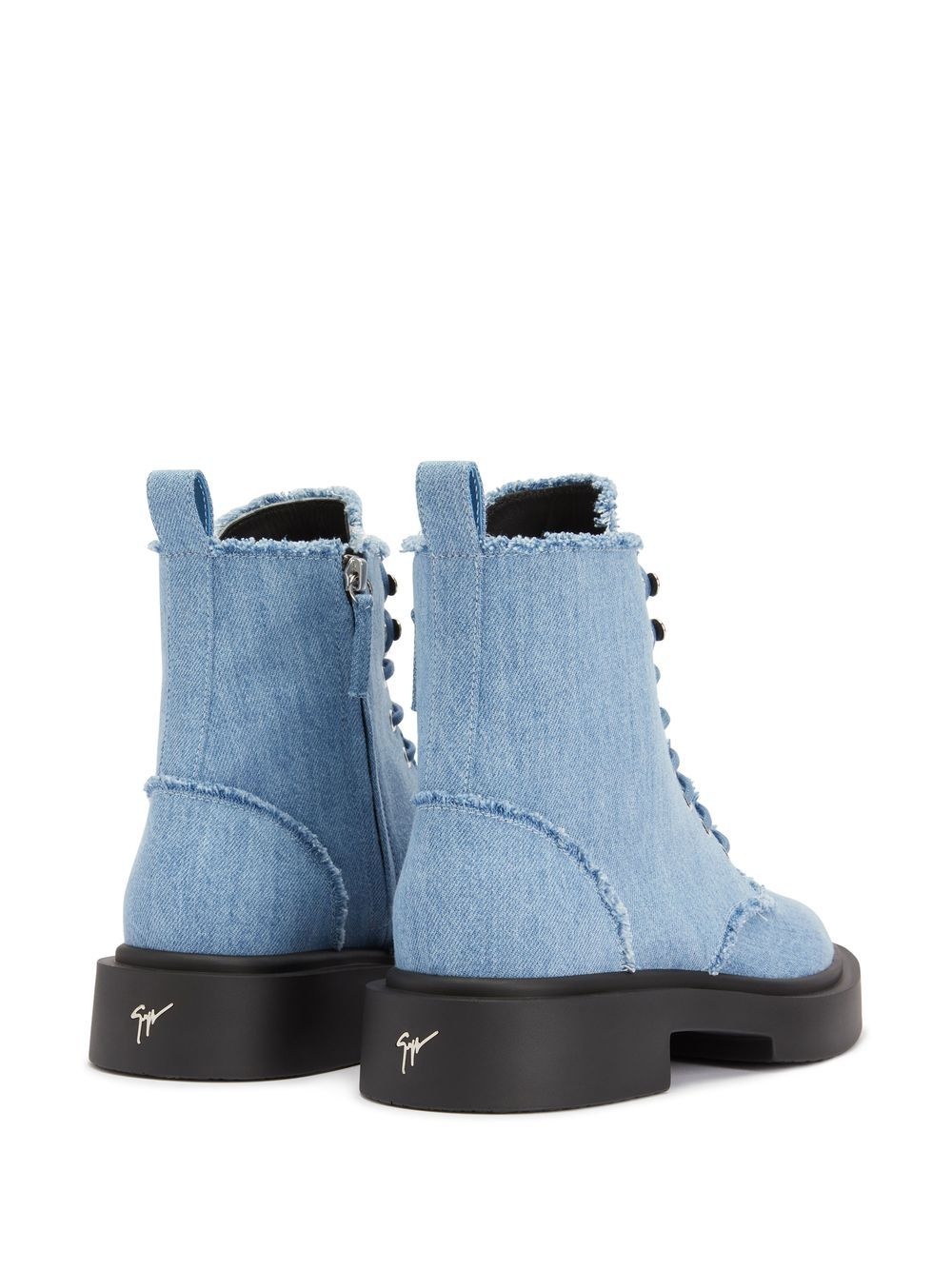 Adric frayed denim ankle boots - 3