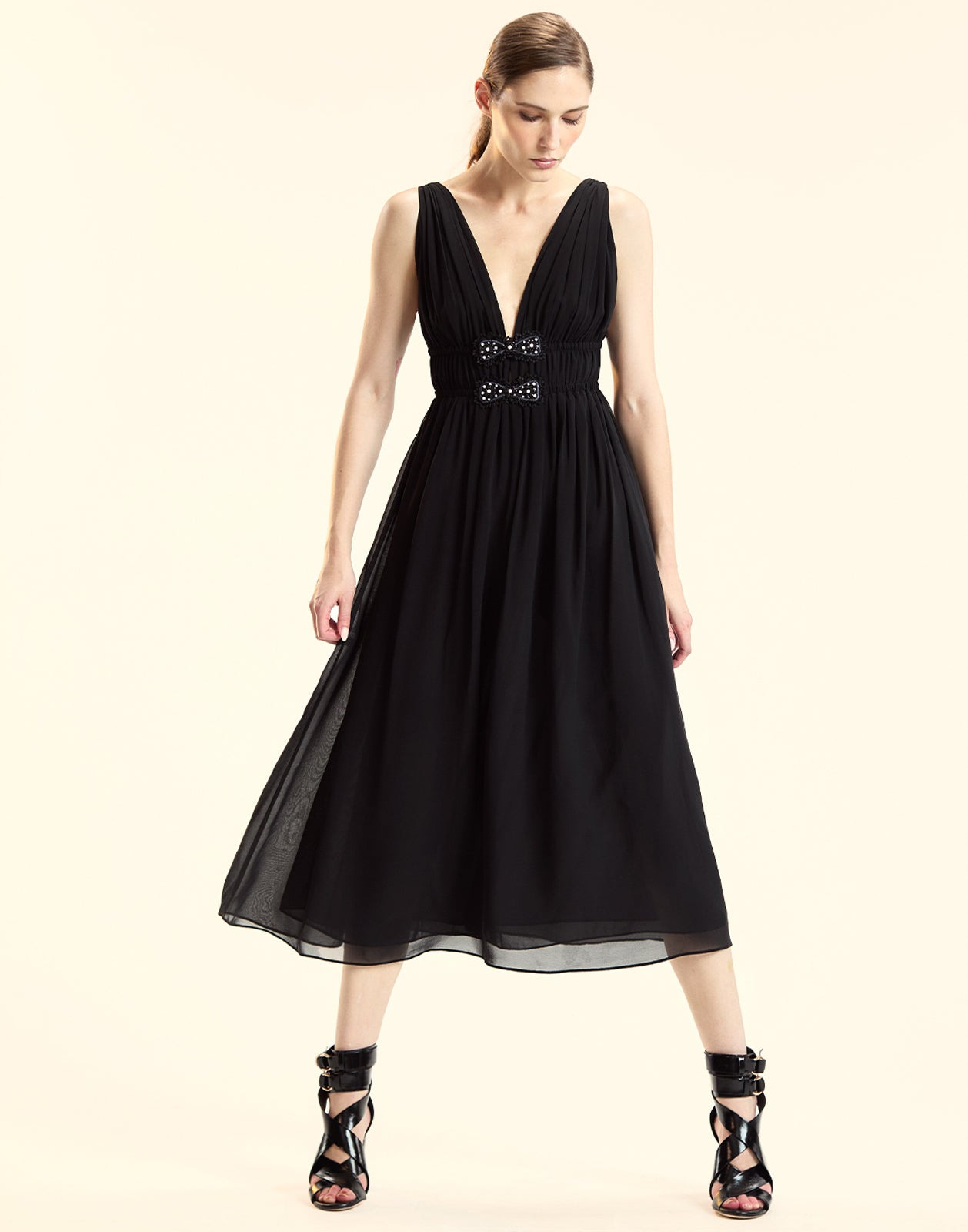 Amelie Silk Midi Dress - 3