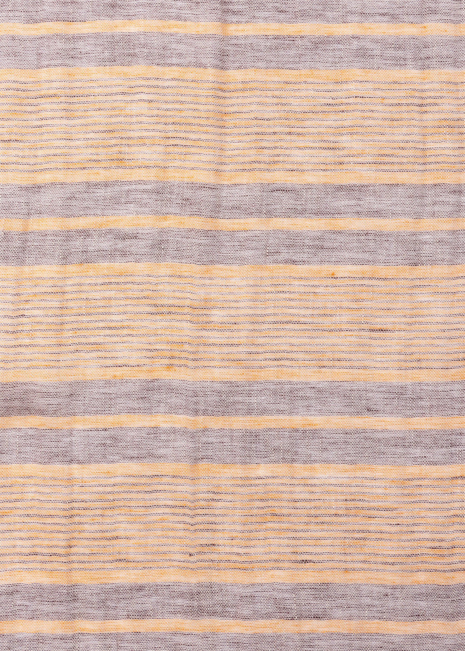 Orange Linen Stripe Scarf - 3