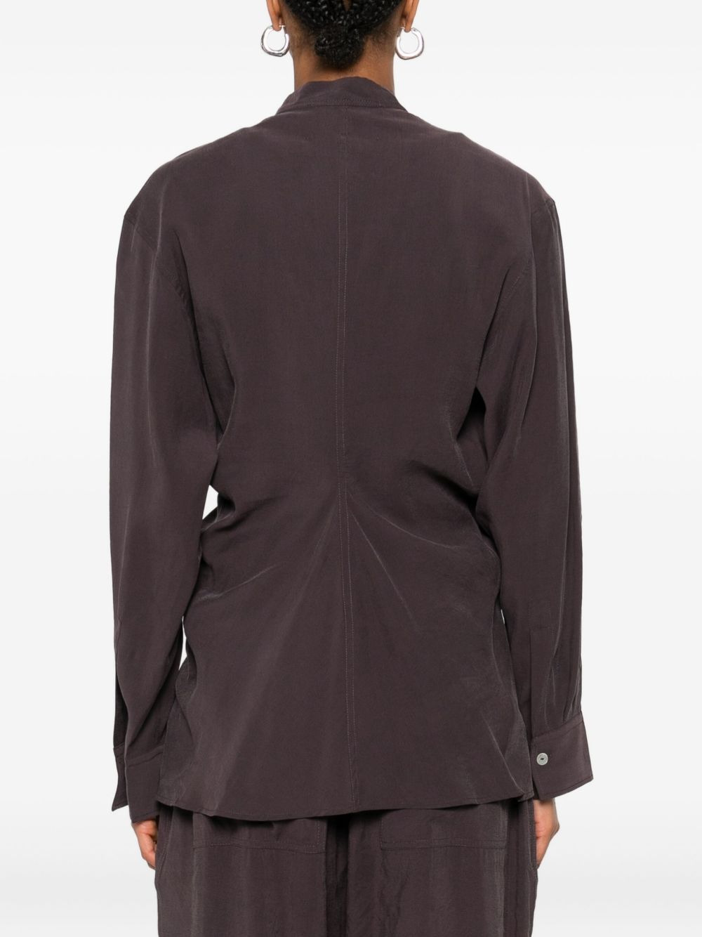 button-fastening shirt - 4