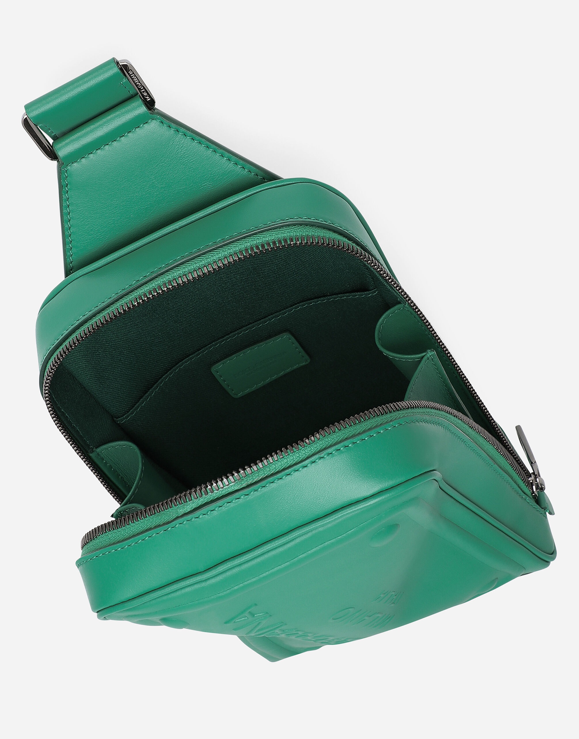 Calfskin belt bag with raised logo - 5