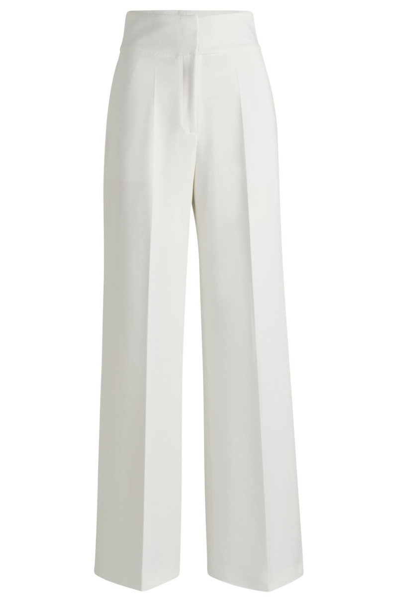 REGULAR-FIT HIGH-WAISTED TROUSERS WITH FLARED LEG 1