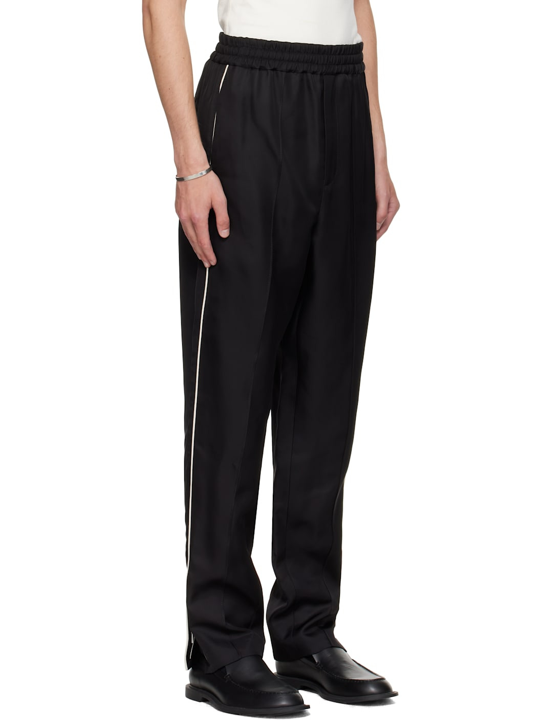 Black Piped Trousers - 2