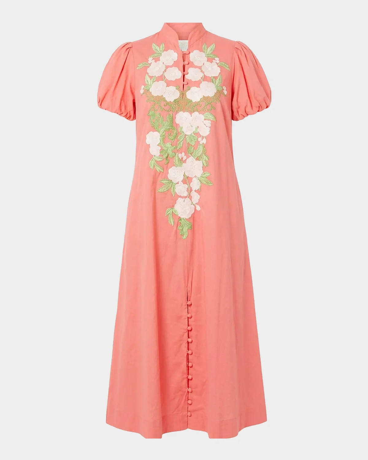 Elliana Floral-Embroidered Midi Shift Dress - 1