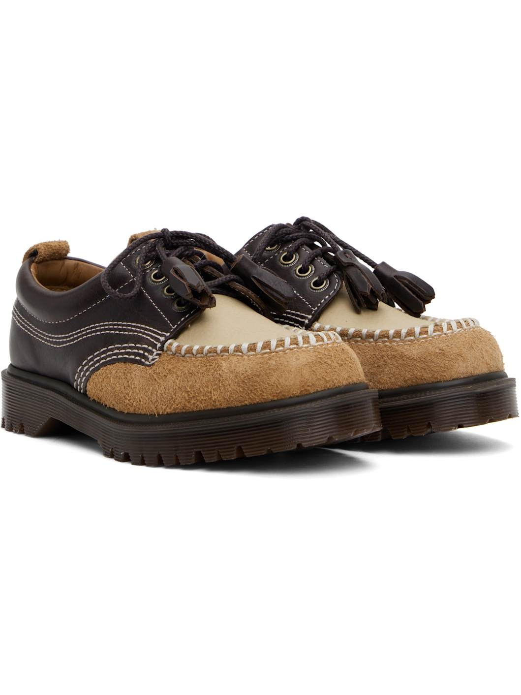 Brown & Beige Lowell Derbys - 4