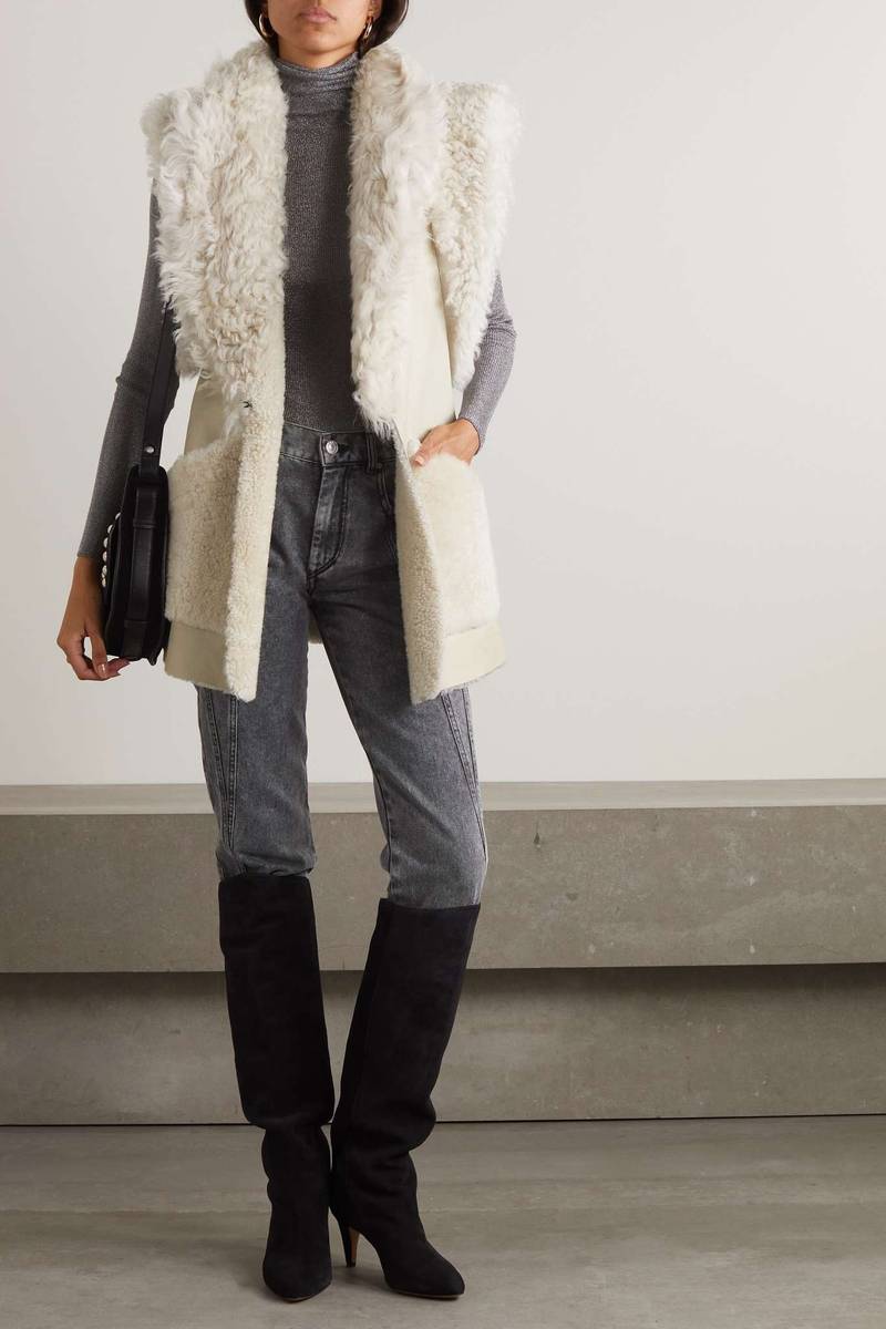 Isabel Marant Bryana shearling gilet outlook