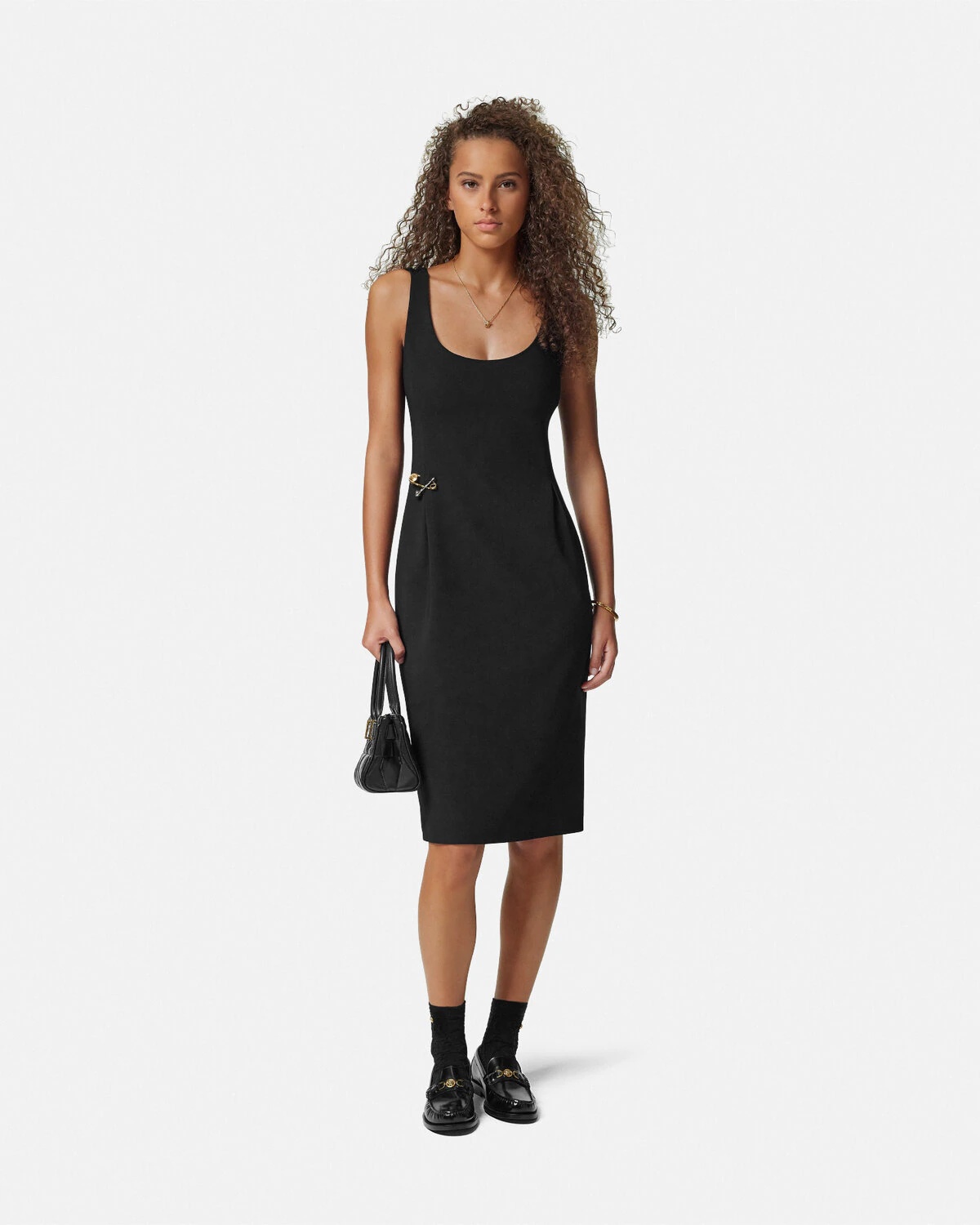 Safety Pin Cady Scoop Midi Dress - 2