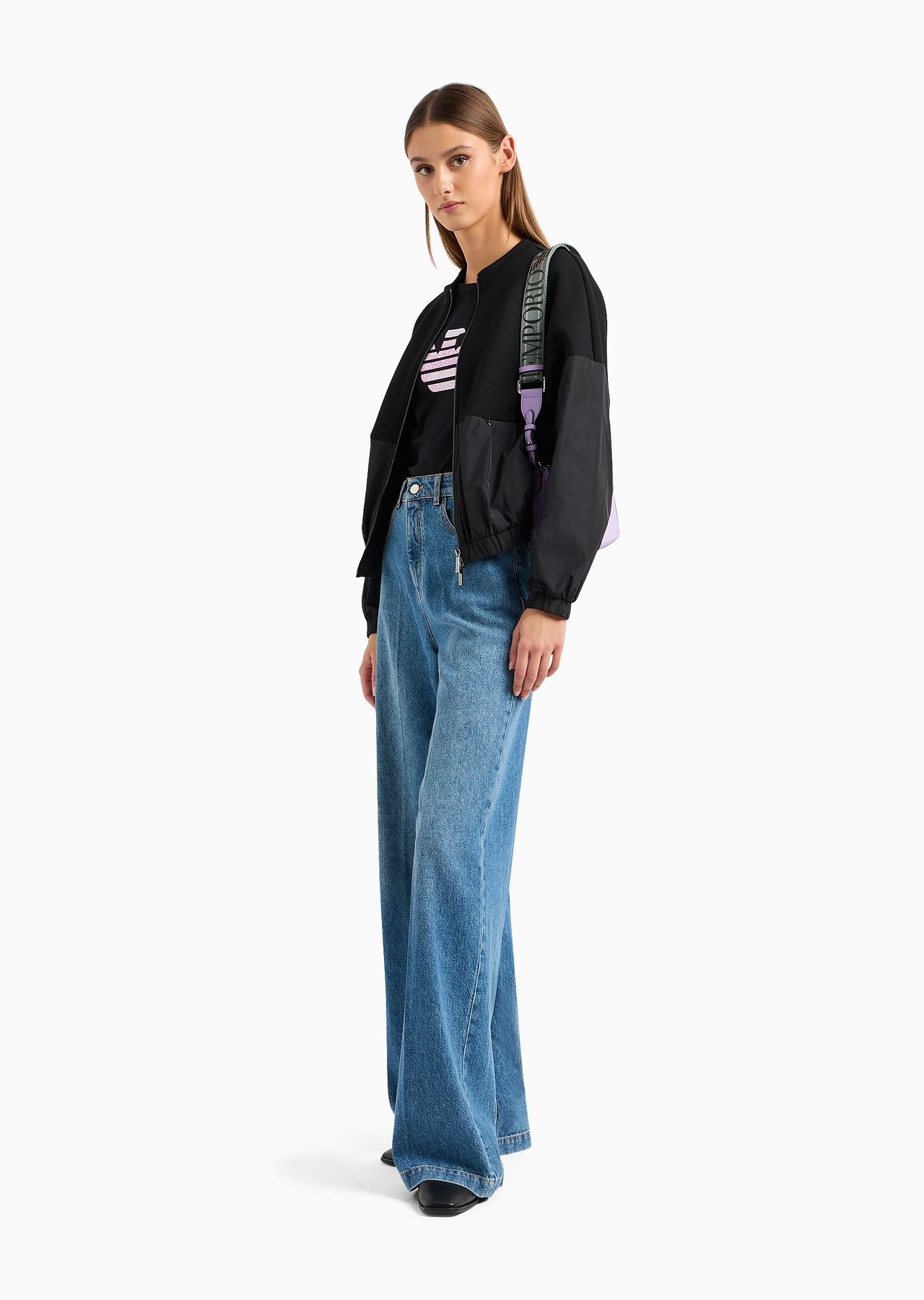 Organic stretch jersey T-shirt with ASV oversized eagle pattern - 4