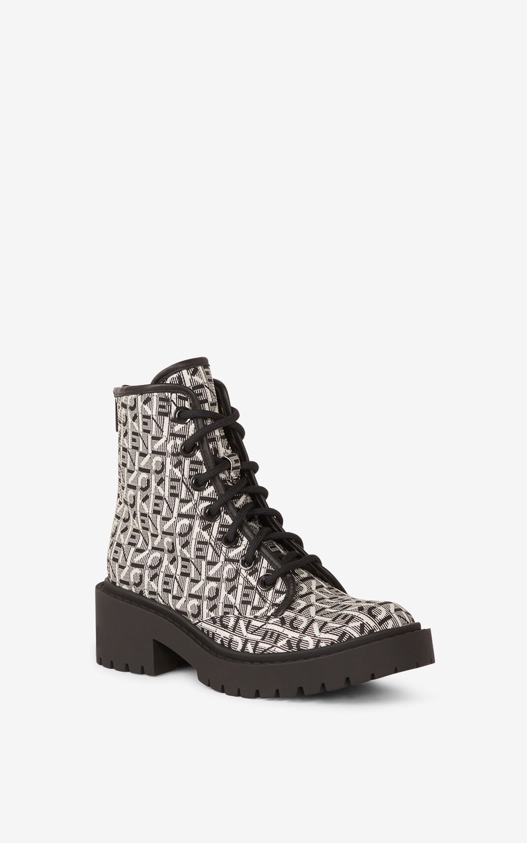 Pike lace-up jacquard boots - 3