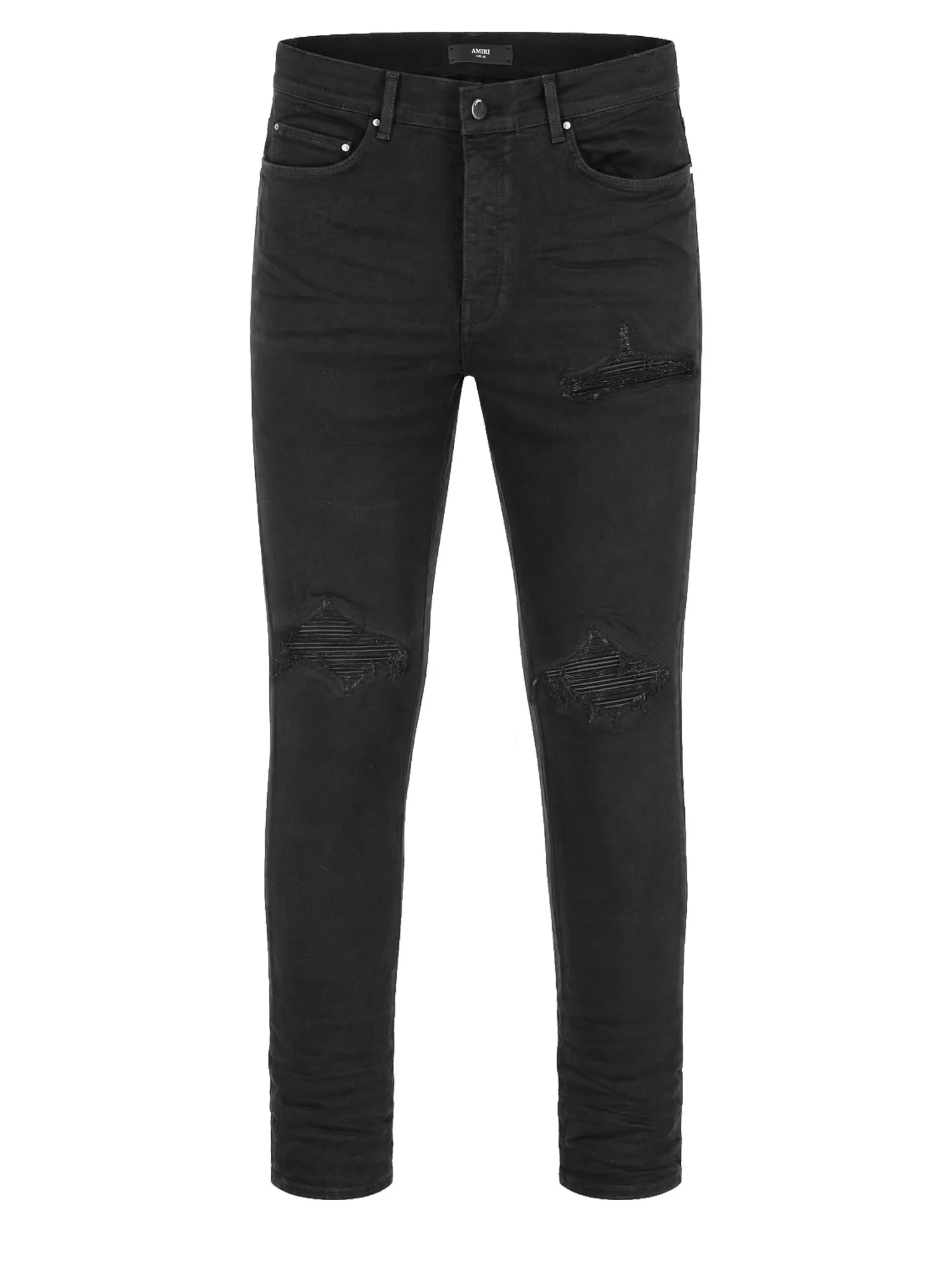 Jeans in Denim di Cotone Effetto Consumato - 1