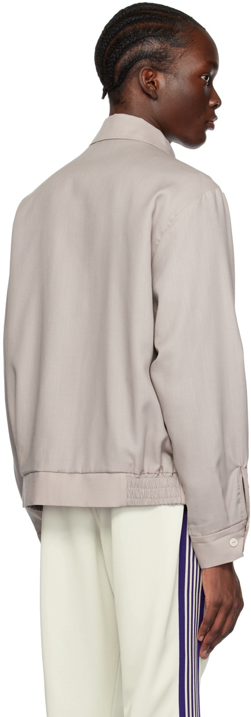 Beige Embroidered Jacket - 3