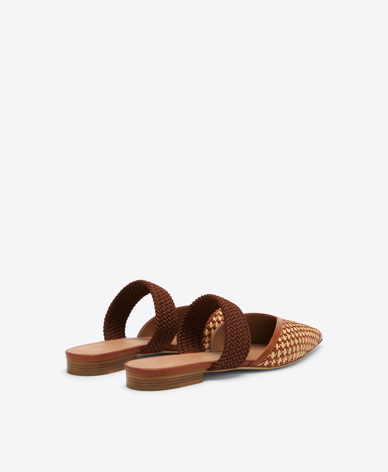 Manu Tan Raffia Flat Mules 3