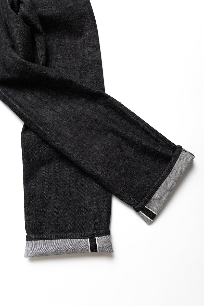 1101BK Straight Black Selvedge Denim 9