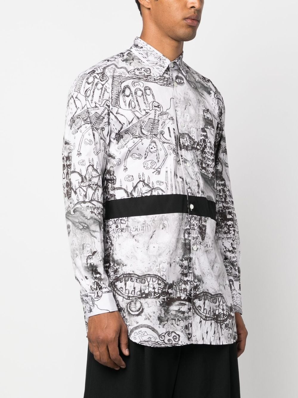 graphic-print long-sleeve shirt - 3