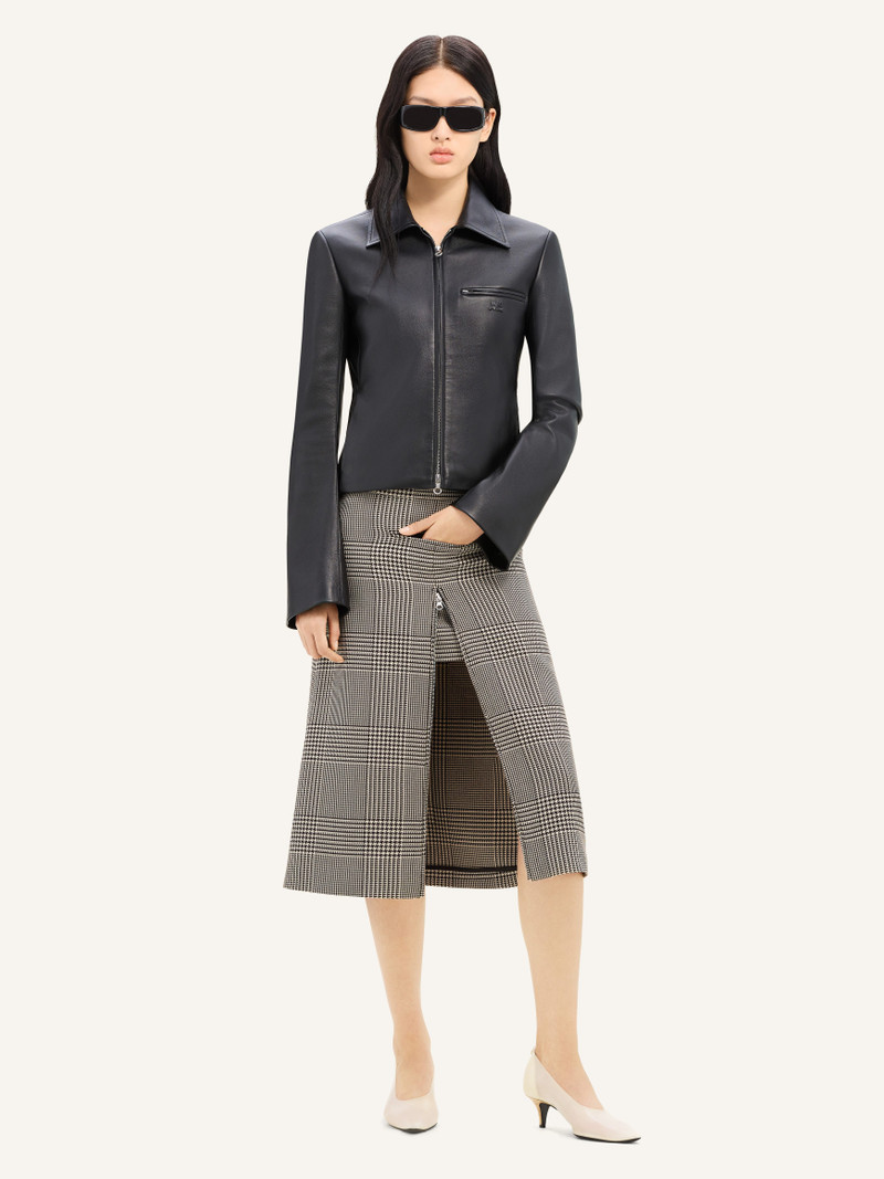 courrèges ZIPPED LEATHER JACKET outlook
