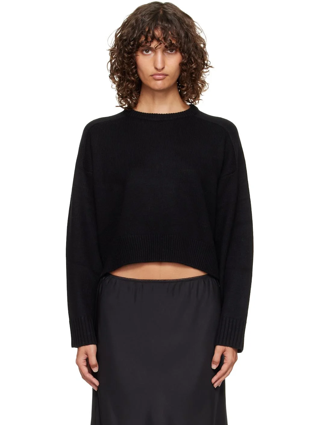 Black Bruzzi LDS Boxy Cashmere Sweater - 1